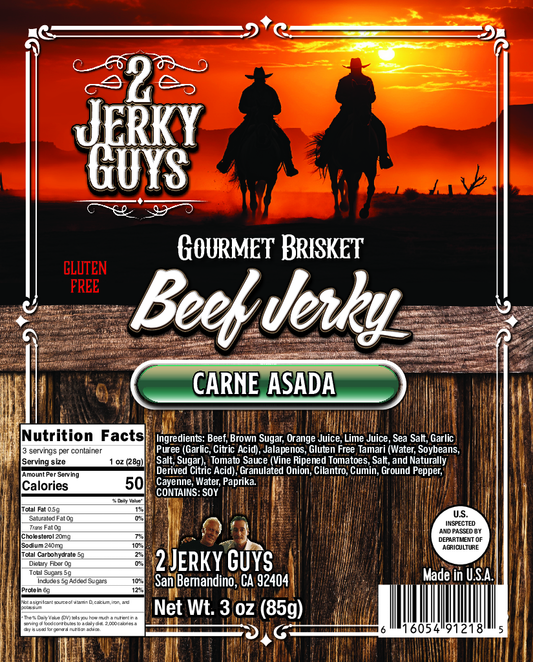 Carne Asada Brisket Beef Jerky - GLUTEN FREE