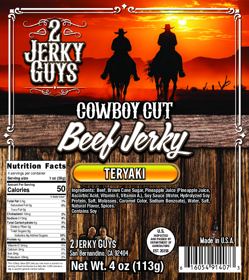 4oz Teriyaki Cowboy Beef Jerky