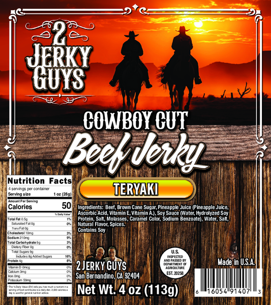 4oz Teriyaki Cowboy Beef Jerky