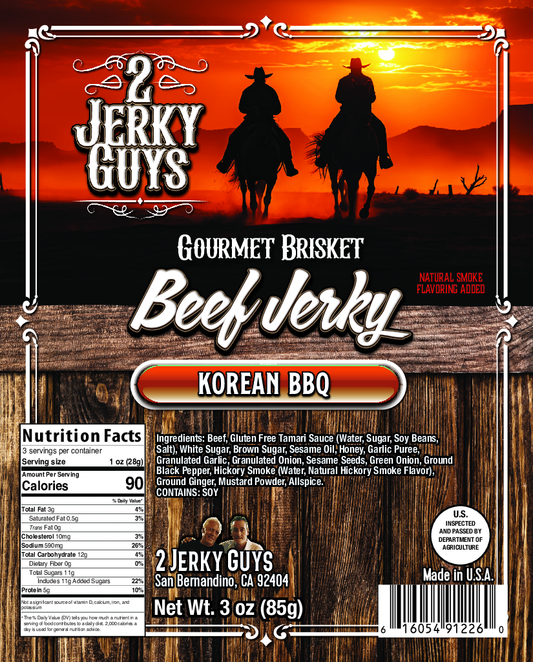 Korean BBQ Brisket Beef Jerky