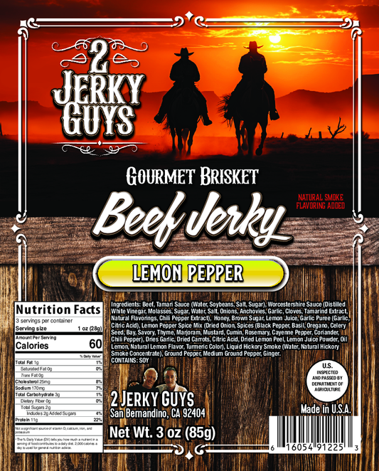 Lemon Pepper Brisket Beef Jerky