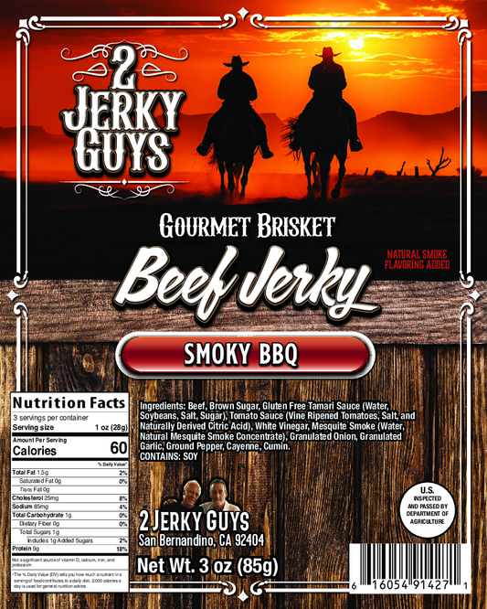 Smoky Barbecue Brisket Beef Jerky - GLUTEN FREE