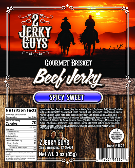 Spicy Sweet Brisket Beef Jerky