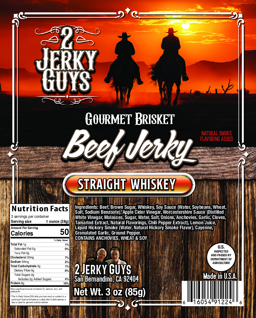 Straight Whiskey Brisket Beef Jerky